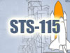 STS-115 written over a drawing of a space shuttle